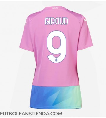 AC Milan Olivier Giroud #9 Tercera Equipación Mujer 2023-24 Manga Corta
